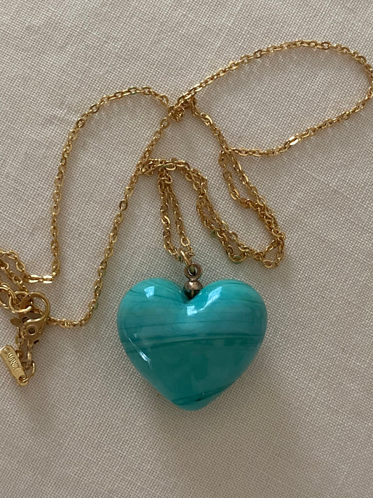 Naszyjnik Monet z turkusowym sercem