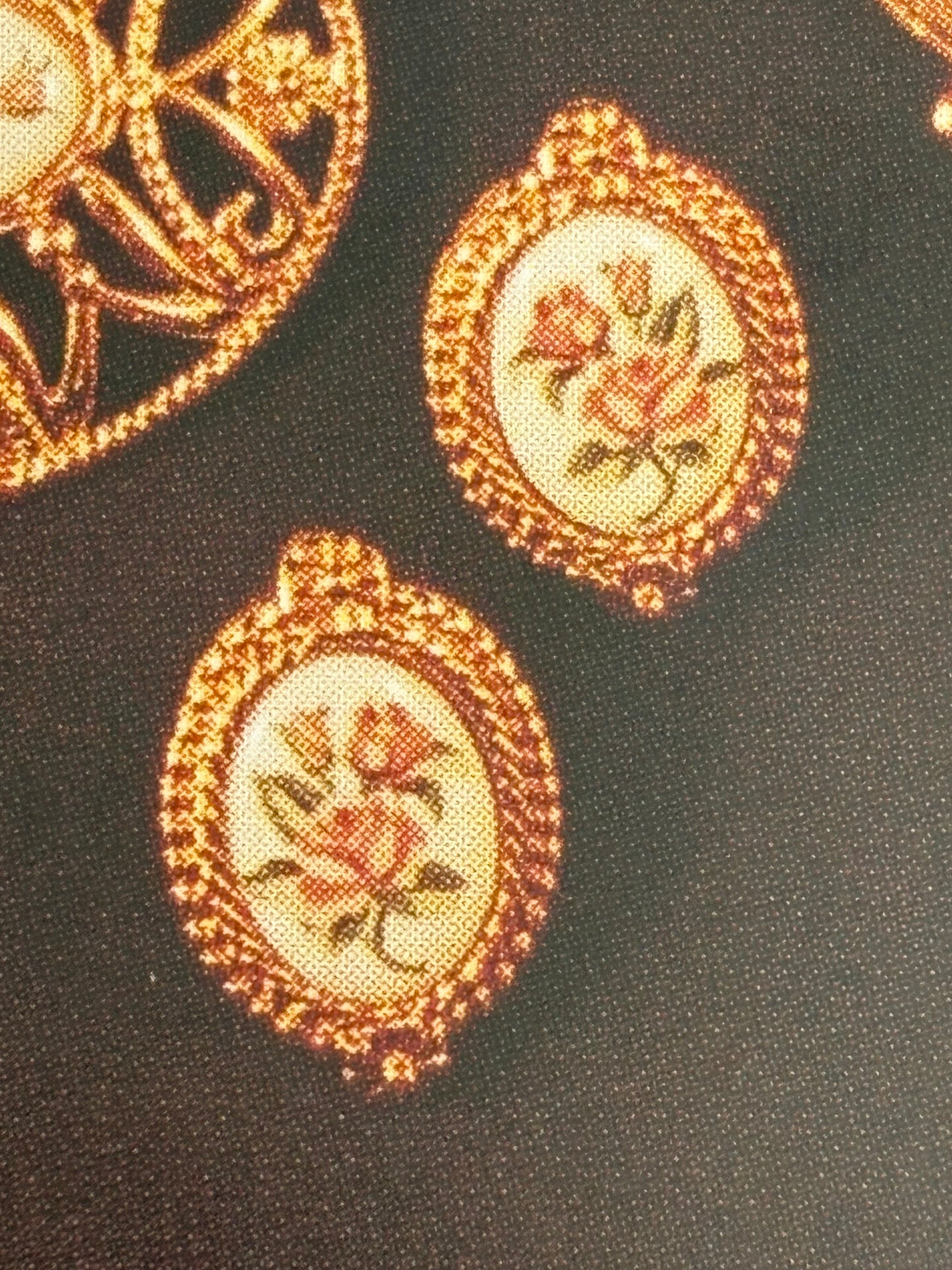 Avon earrings with painted decoration