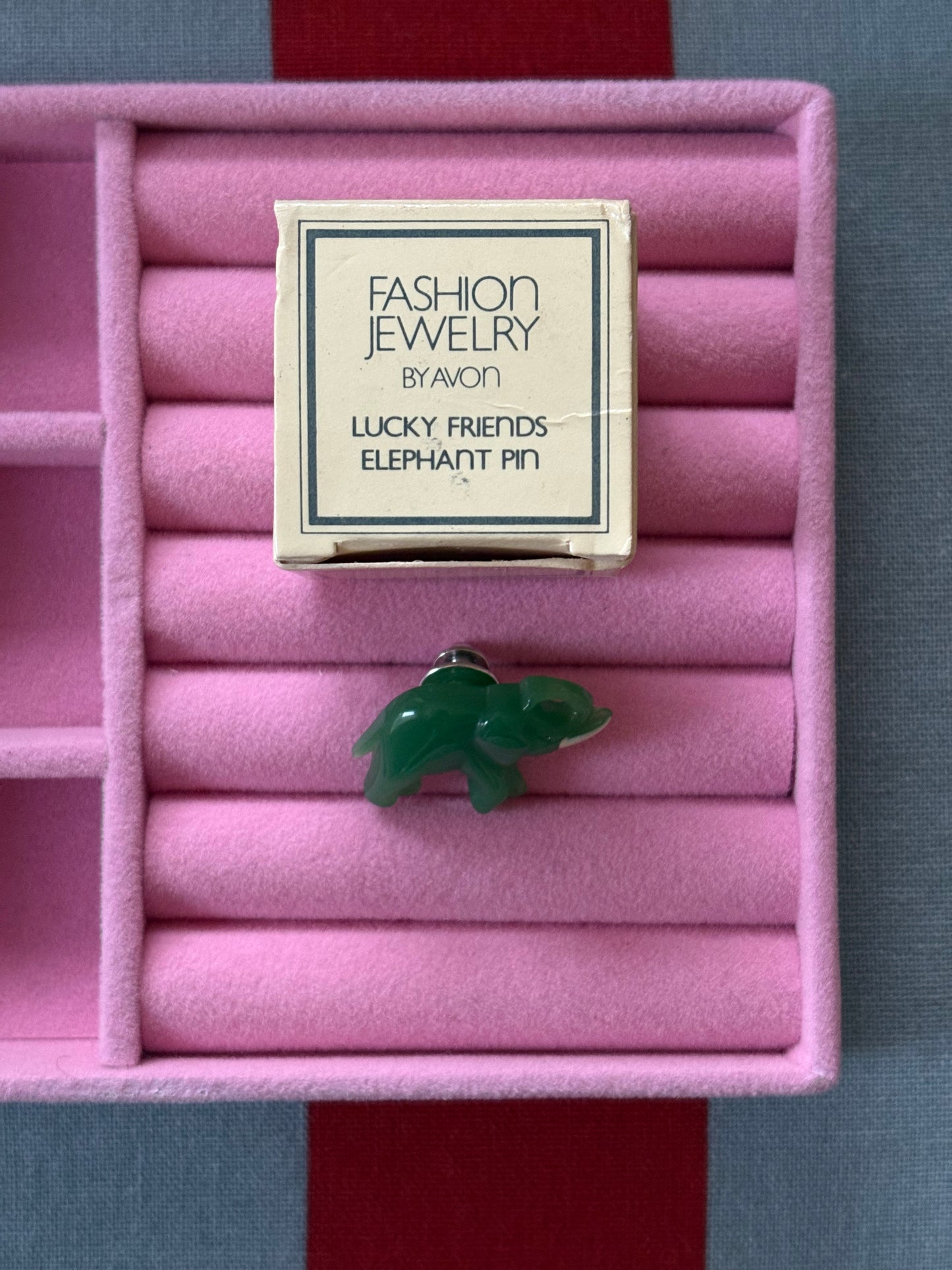 Avon "LUCKY FRIENDS ELEPHANT" brooch, 1984