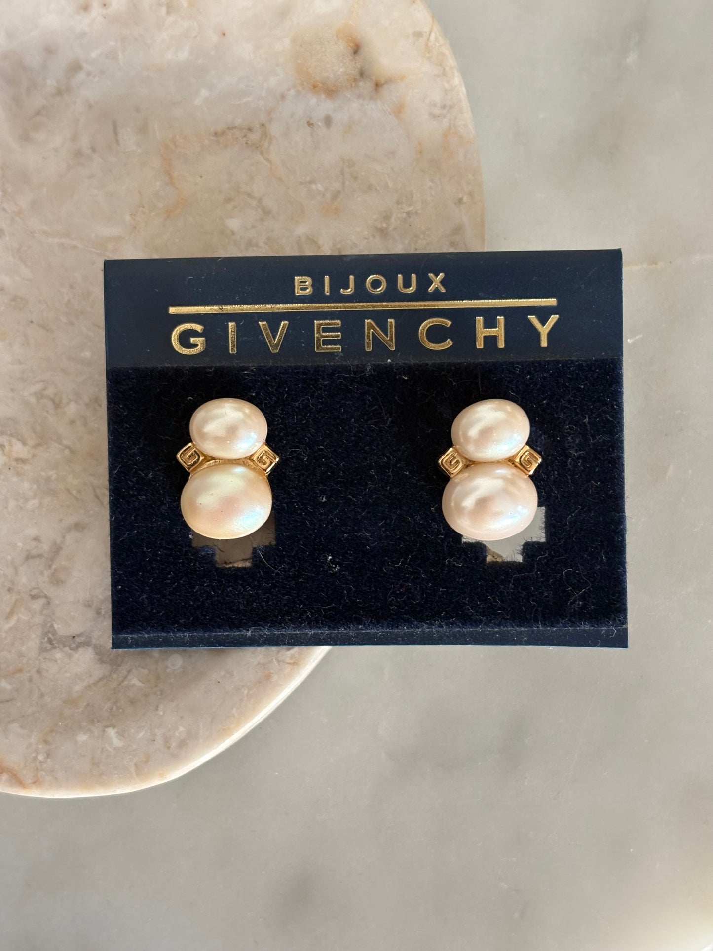 Vintage klipsy Givenchy z perłami