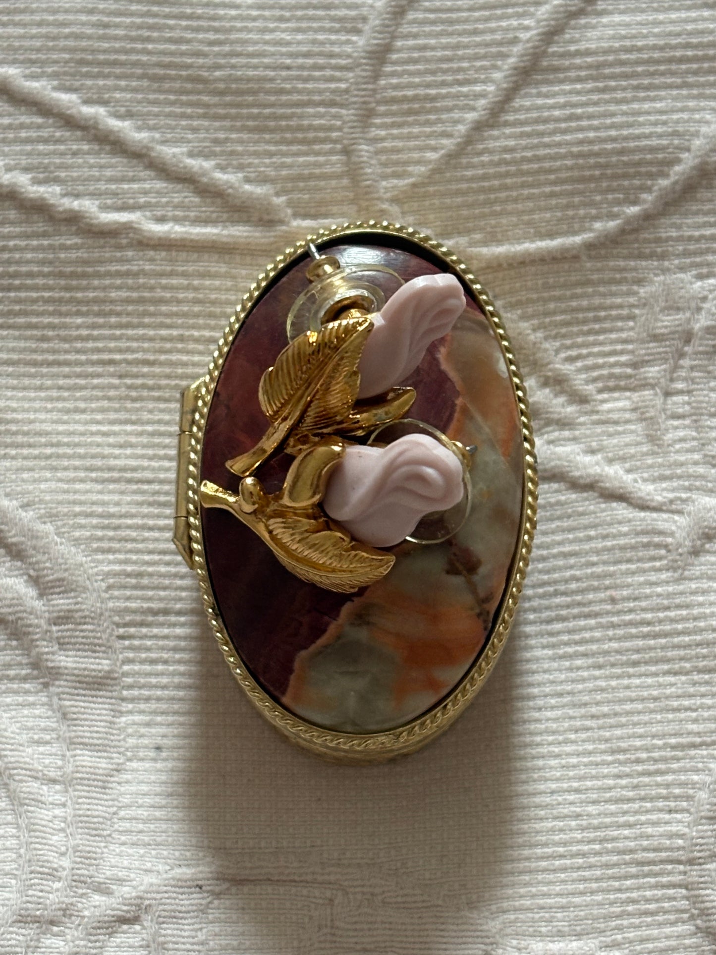 Avon rose-shaped earrings, 1994