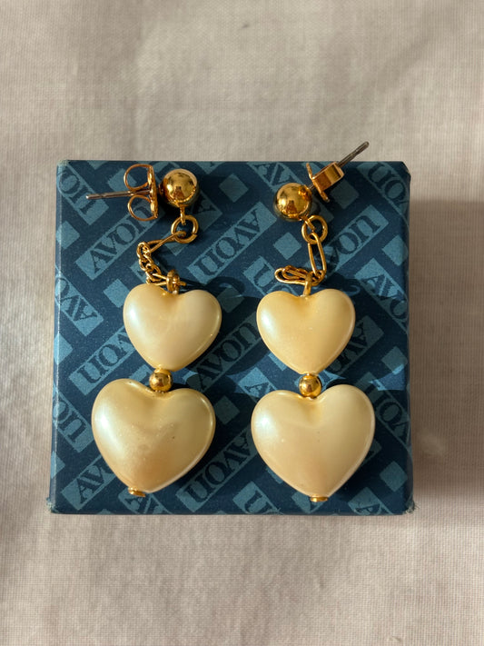 Kolczyki Avon “Delicate hearts”, 1987 rok