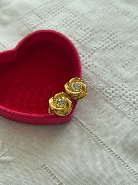 Kolczyki Avon „Center Rhinestone Knot” (1999)