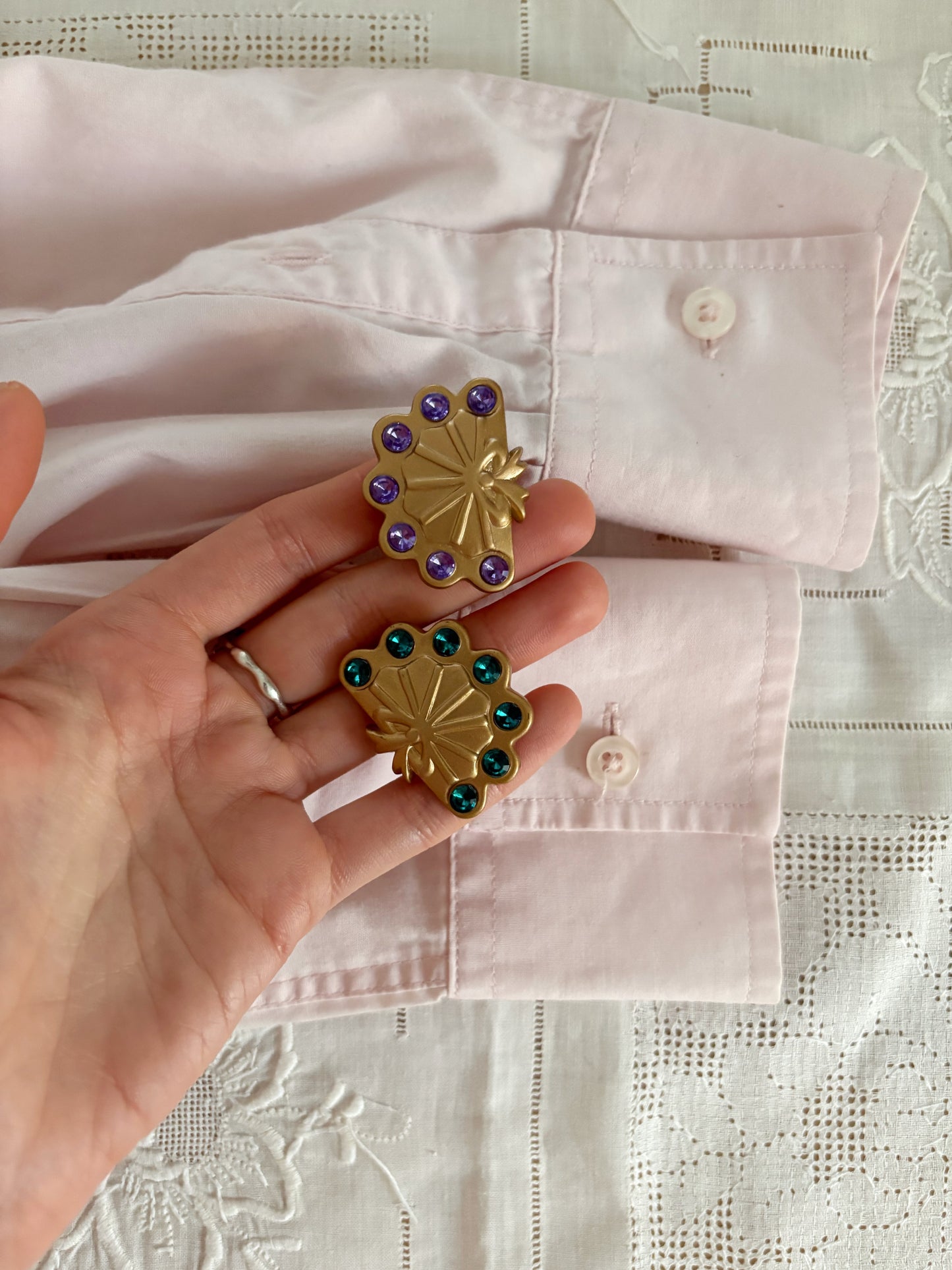 Zestaw 2 klipsów na guziki „Holiday Treasures”