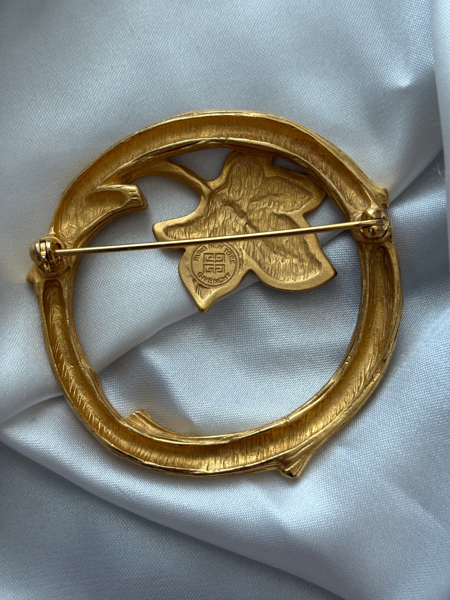 Givenchy gold-plated ivy brooch