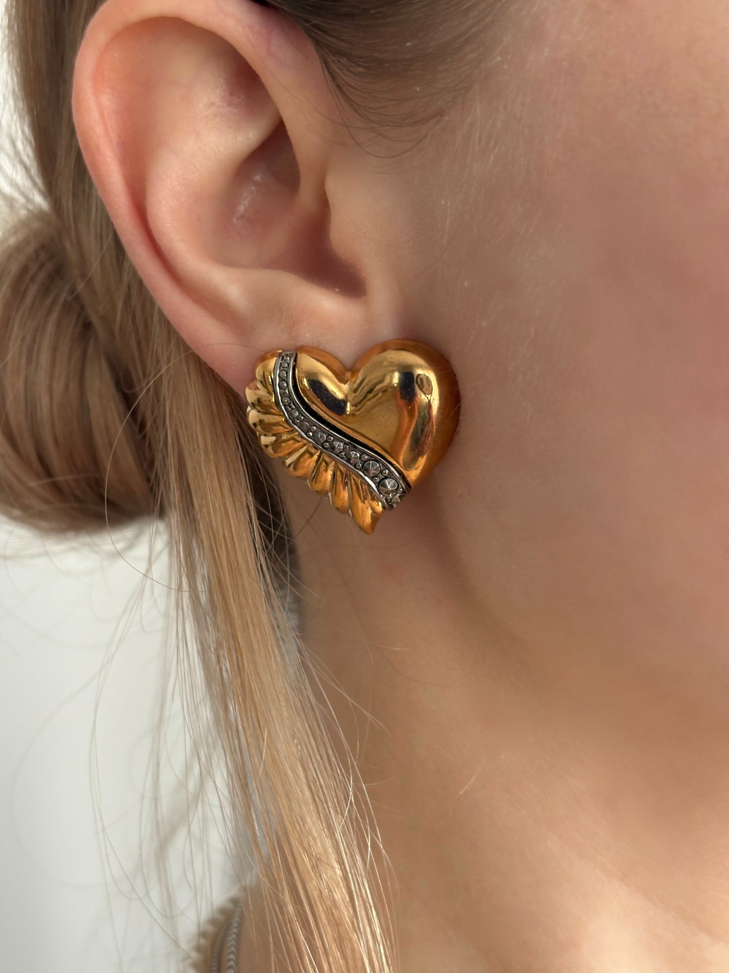 "Sparkle Heart" Earrings, 1994