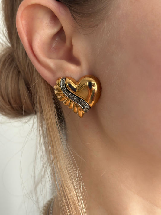 "Sparkle Heart" Earrings, 1994