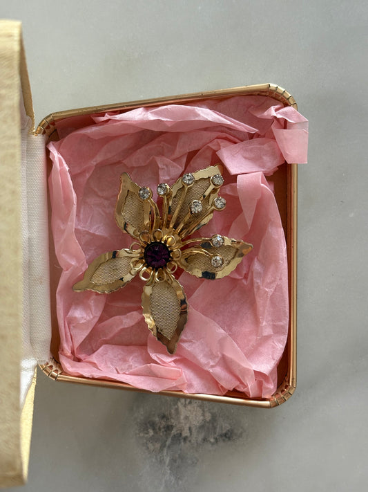 Broszka vintage z siateczką