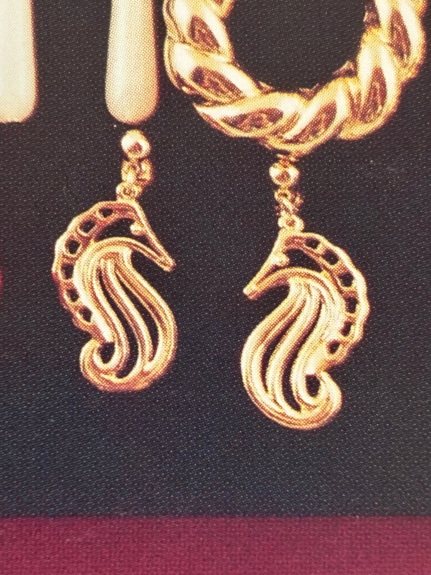 Avon "Dangling Seahorse" Earrings, 1990