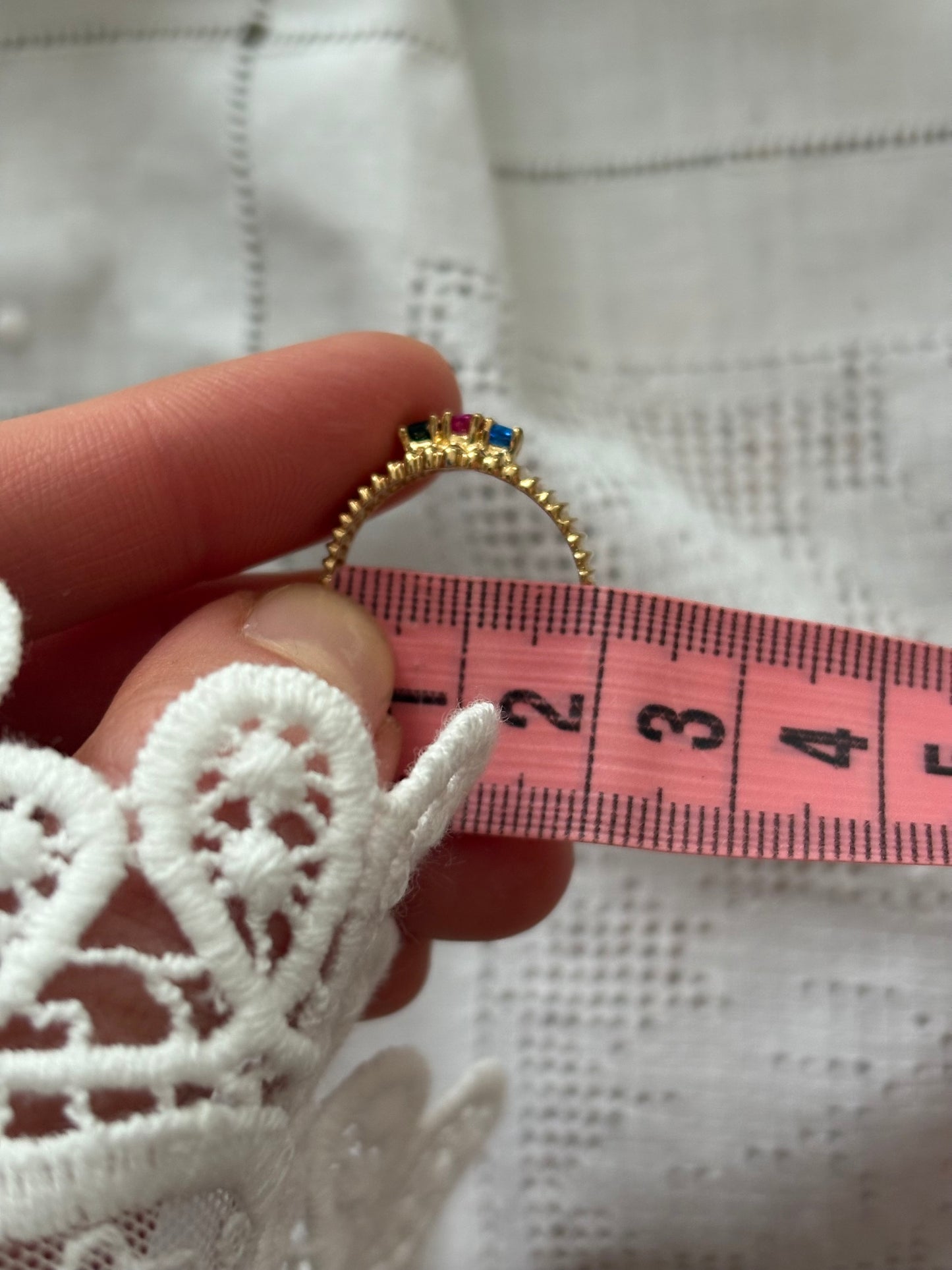 Three-stone vintage ring