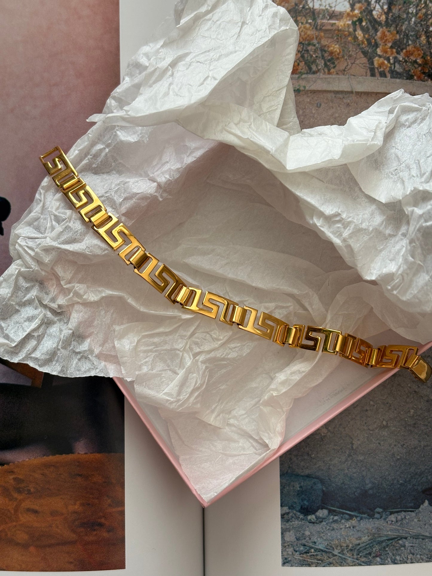 Avon bracelet with a Greek motif