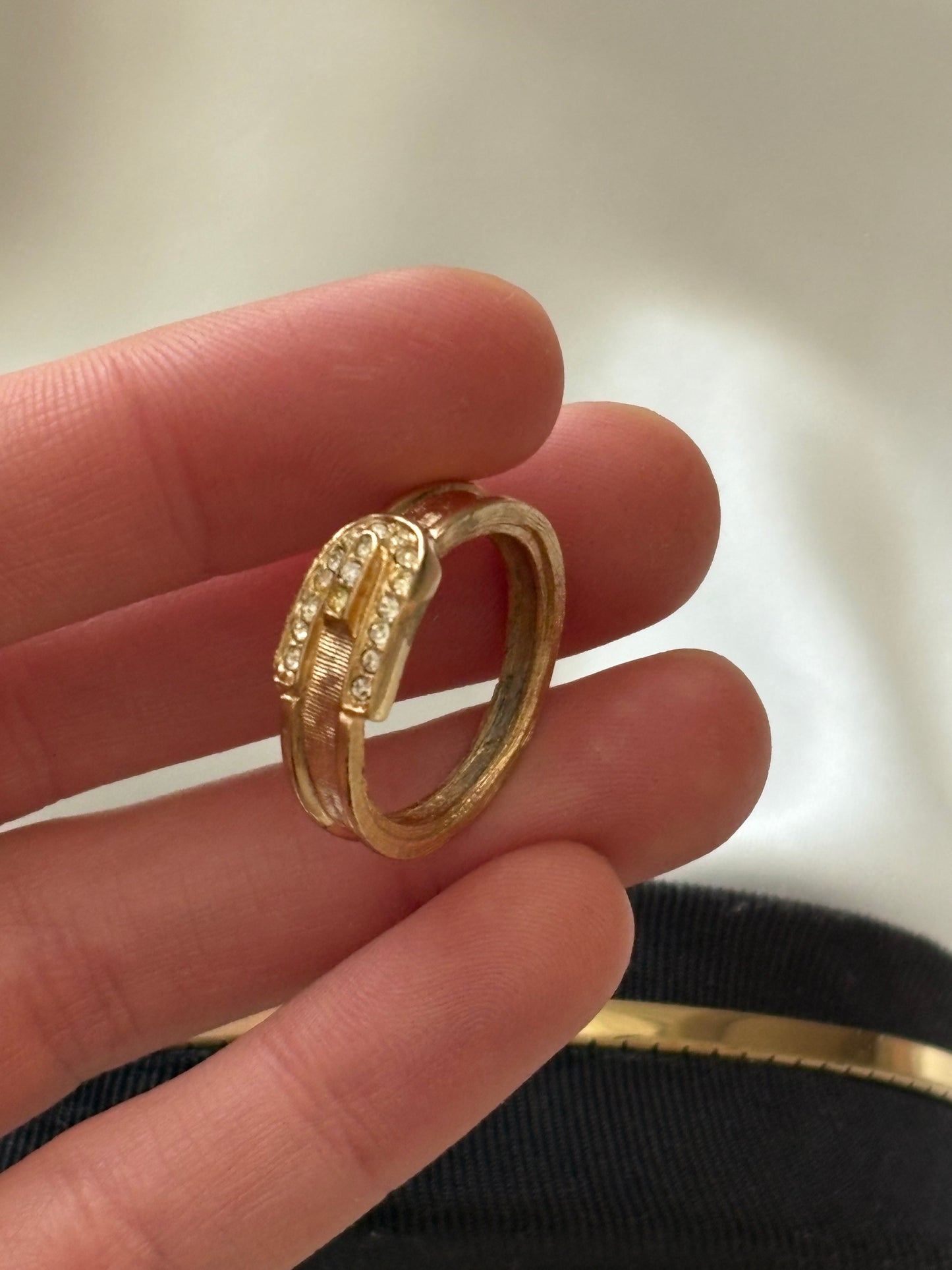 Avon Gold-Plated "Buckle Ring," 1973