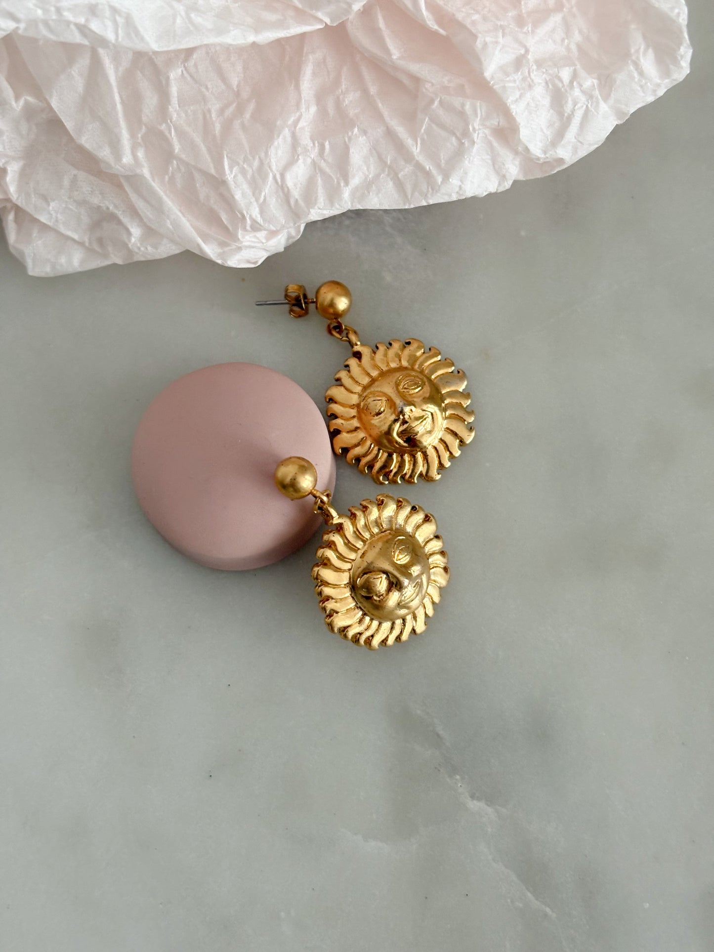 Kolczyki Napier „Słońce”,lata 1960-1970