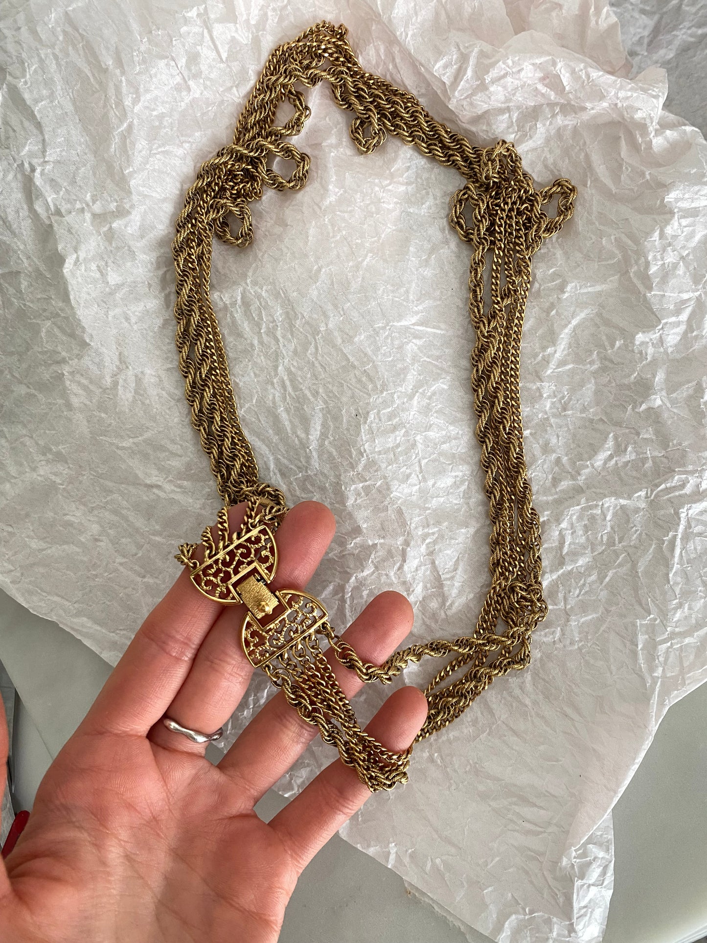 Multi-strand necklace by Monet, 1960s/70s