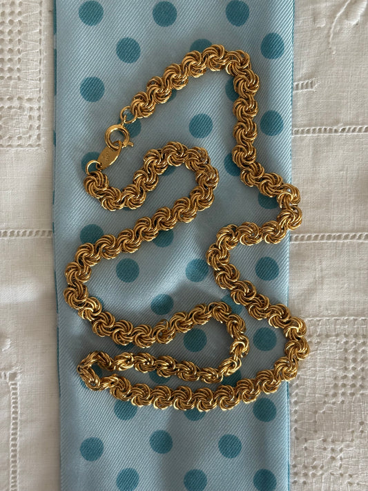 Naszyjnik Trifari z ogniwami w formie węzełków