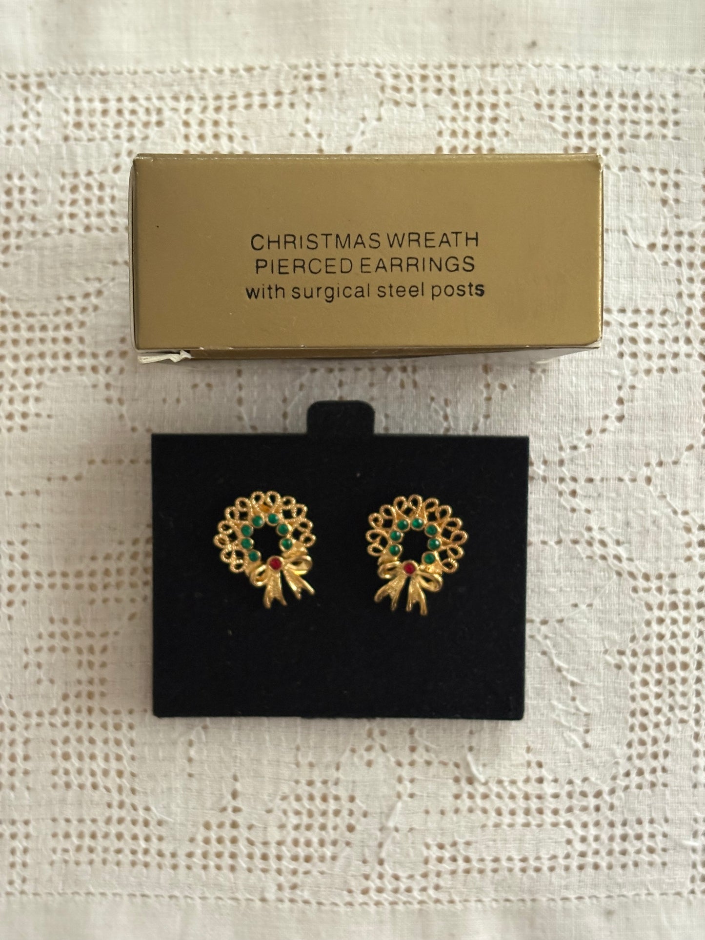 Kolczyki Avon “ Christmas wreath”,1997 rok