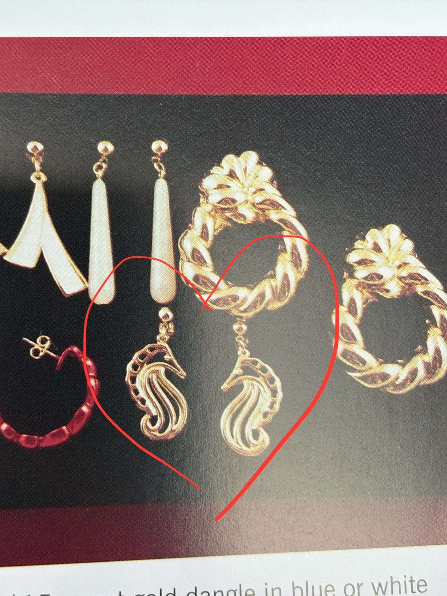 Kolczyki Avon “ Dangling seahorse”, 1990 rok