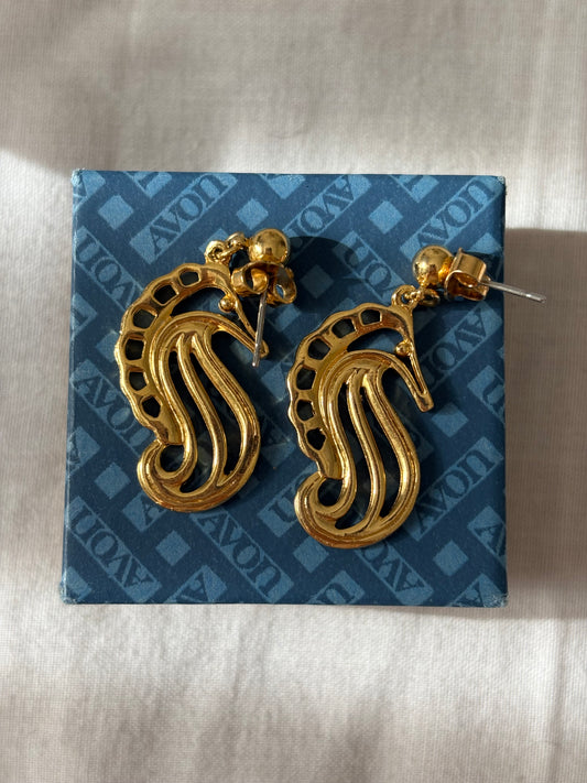 Kolczyki Avon “ Dangling Seahorse “,1990 rok
