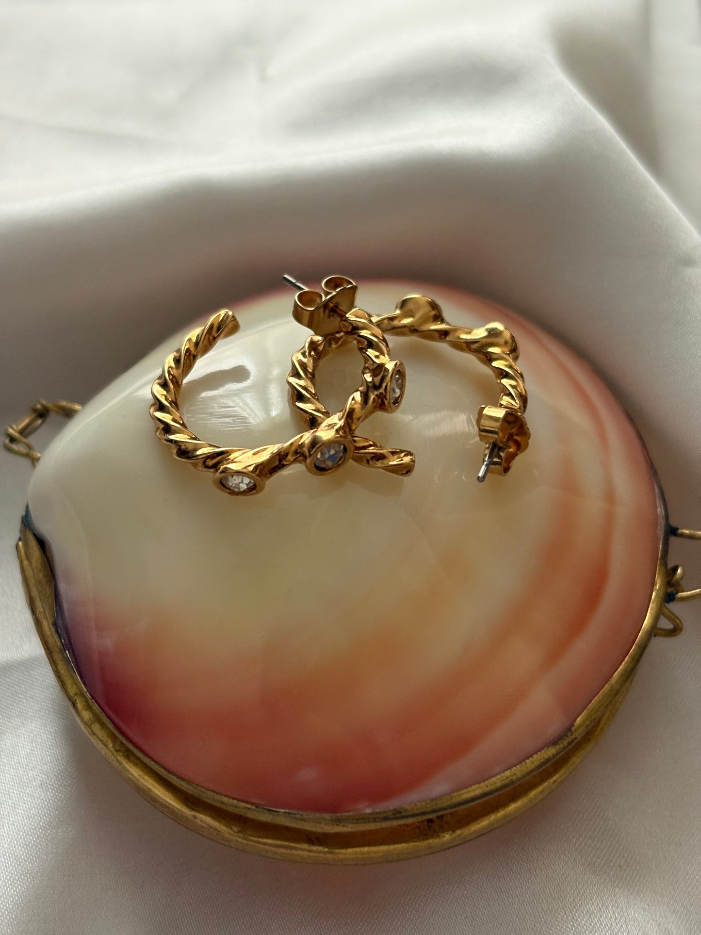 Avon "Brilliant Hoop" earrings, 1991