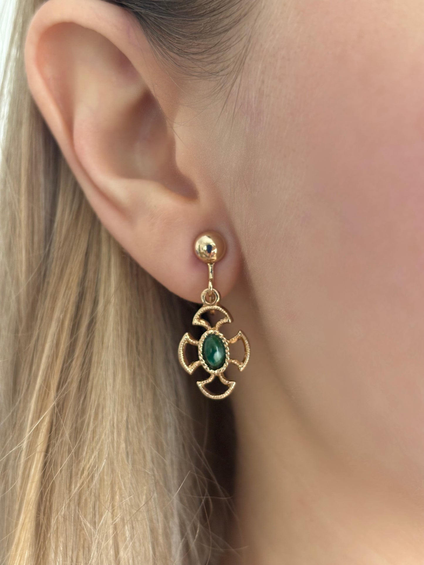 Avon "Baroness" clip-on earrings, 1973