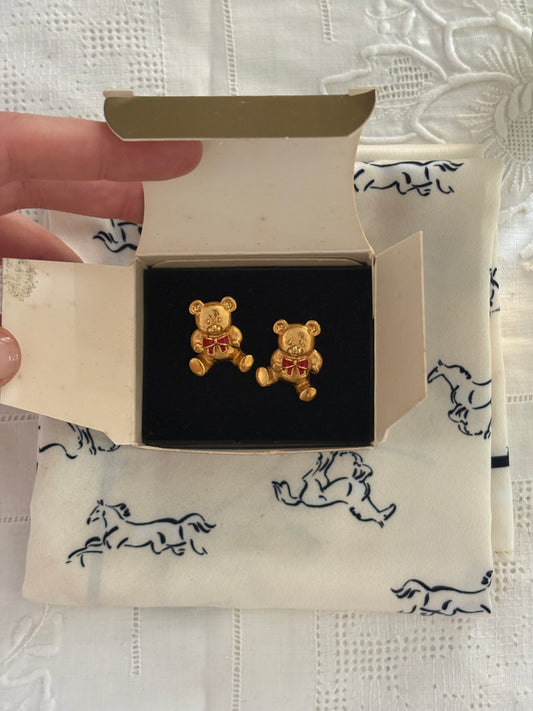 Kolczyki „Front Back Teddy” Avon, 1997 rok