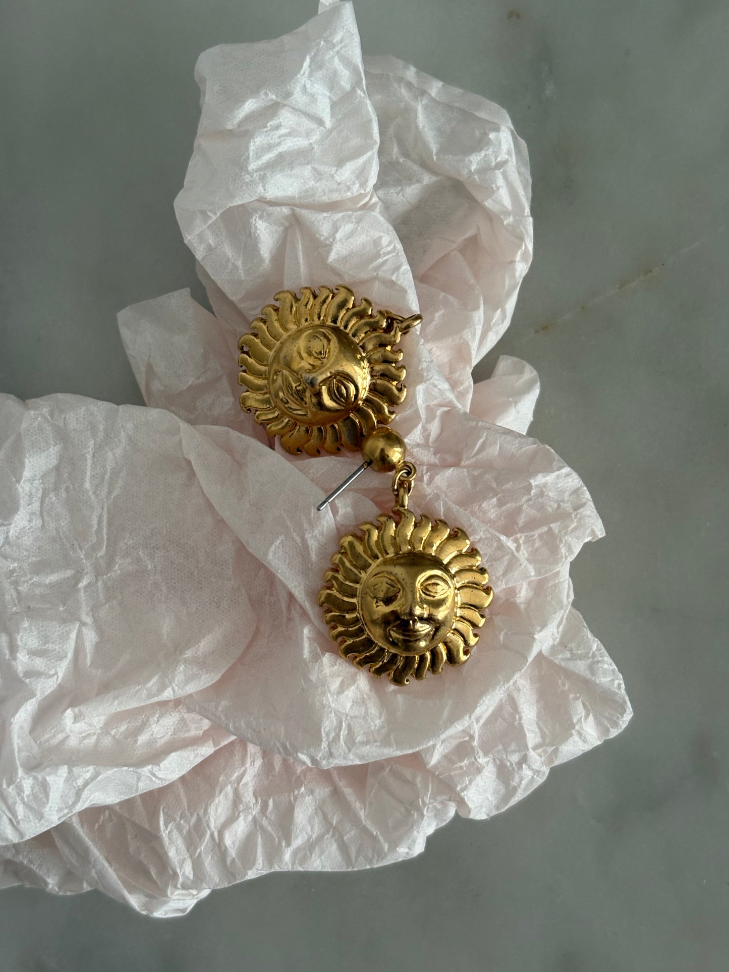 Kolczyki Napier „Słońce”,lata 1960-1970