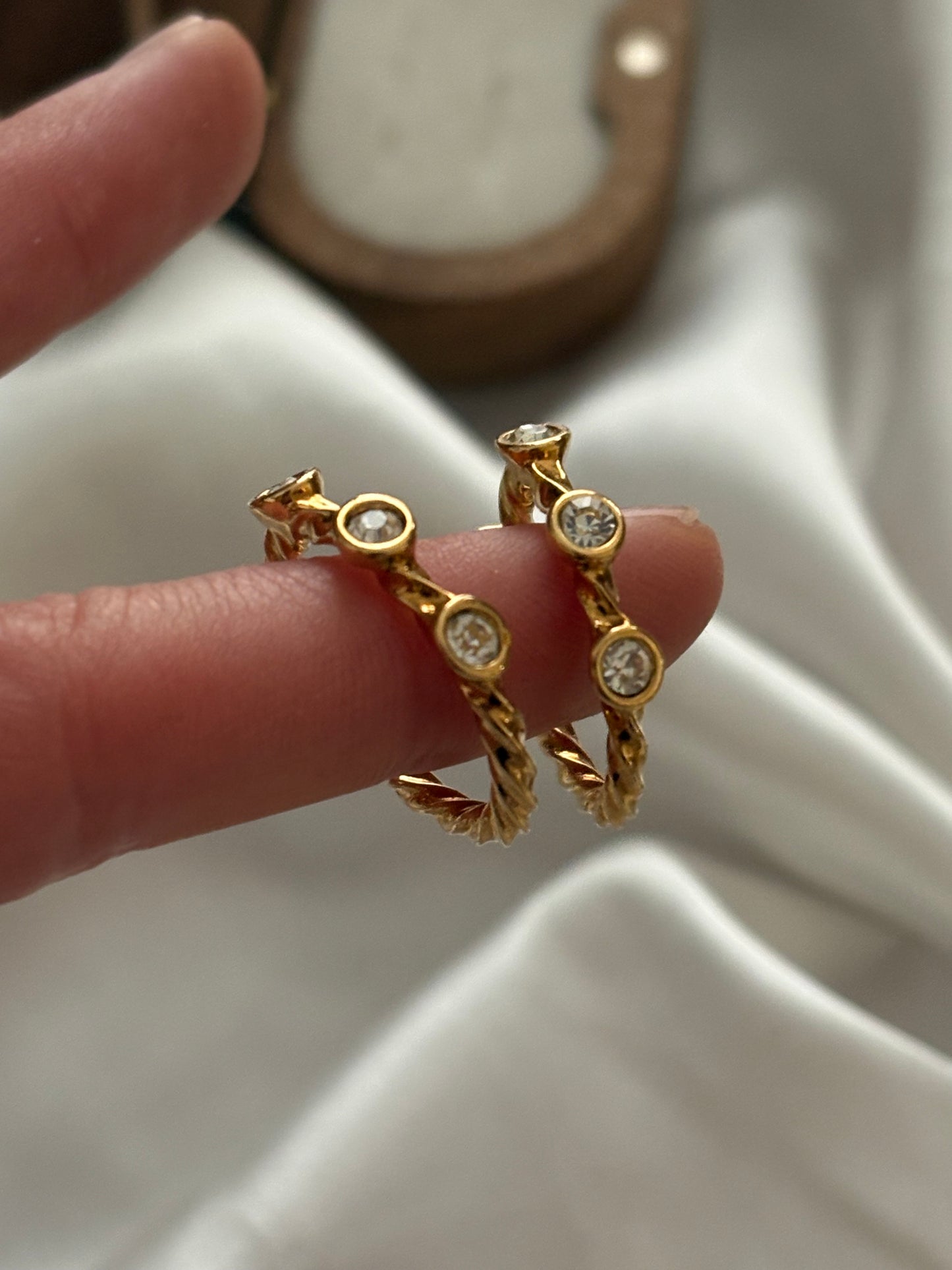Avon "Brilliant Hoop" earrings, 1991