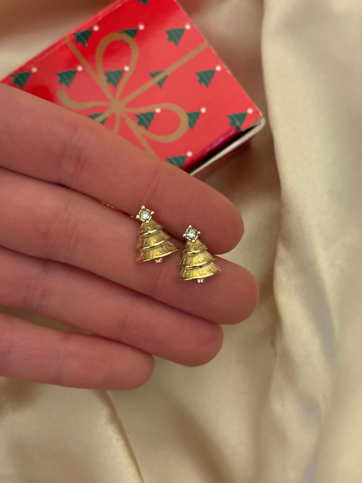 Kolczyki Avon “ Christmas Tree”,1986 rok