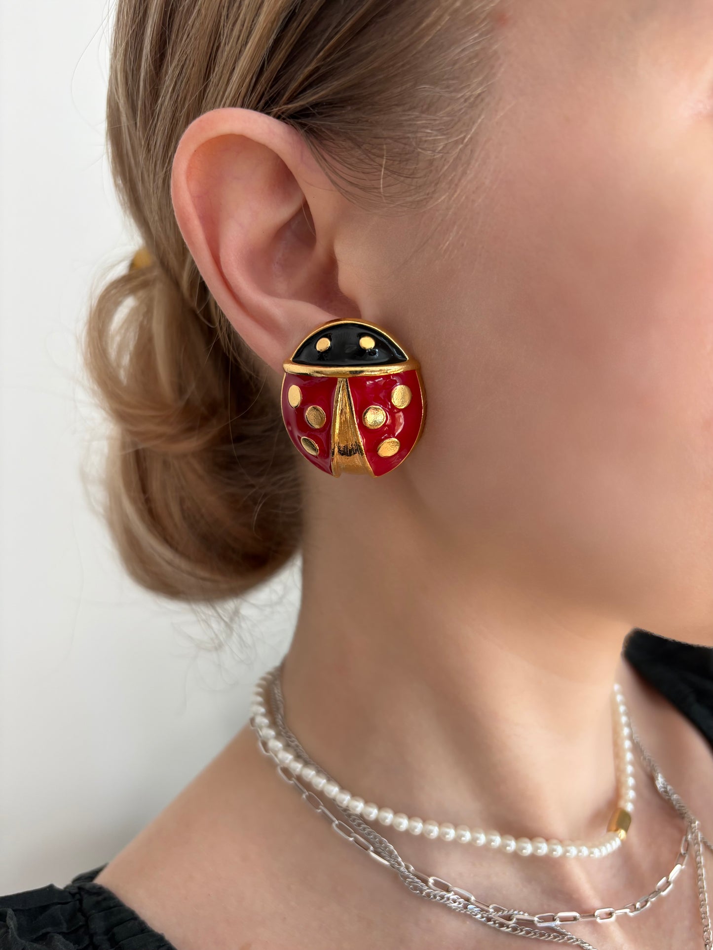 Large Avon "Lucky Ladybug" clips, 1992