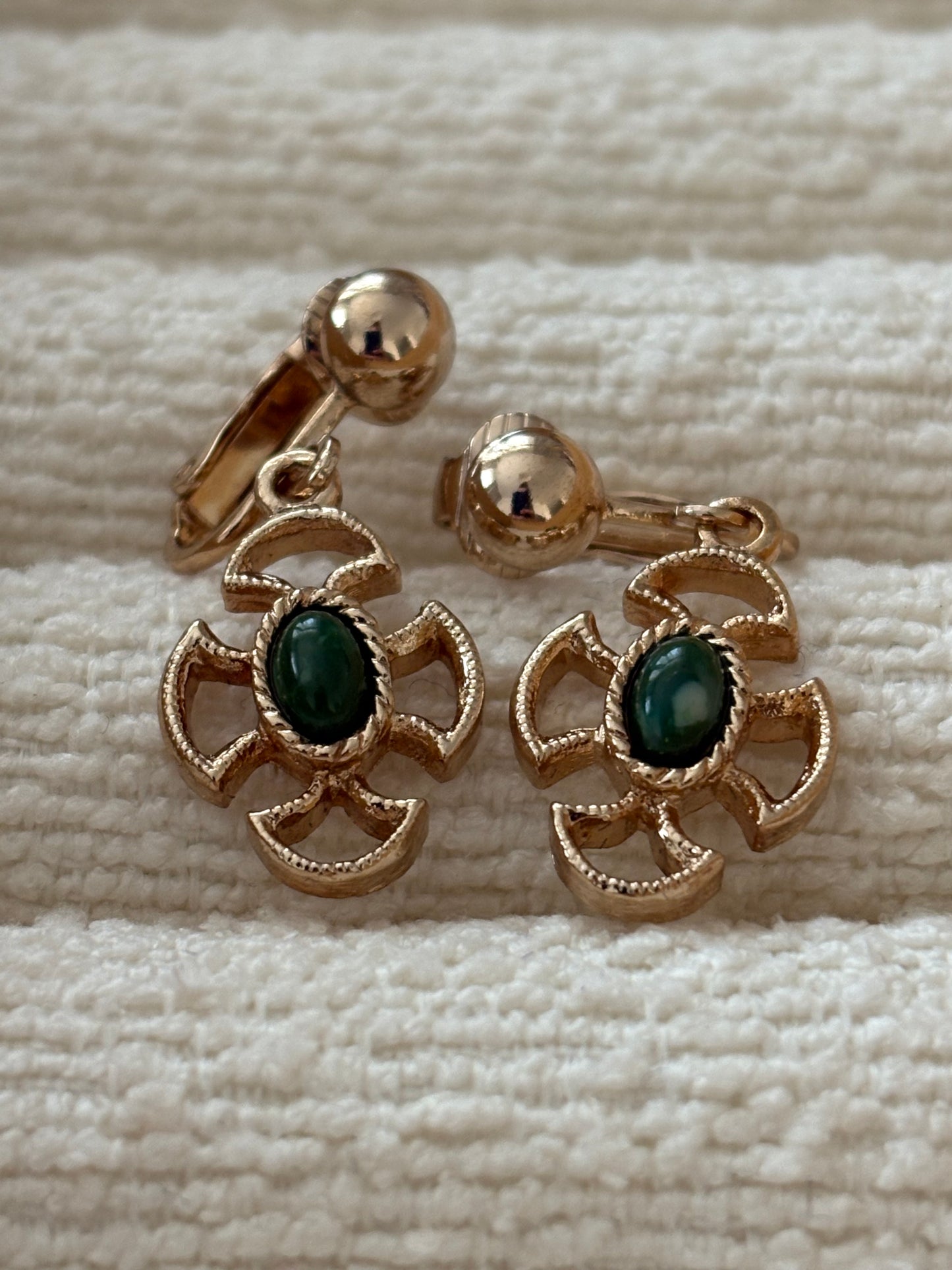 Avon "Baroness" clip-on earrings, 1973
