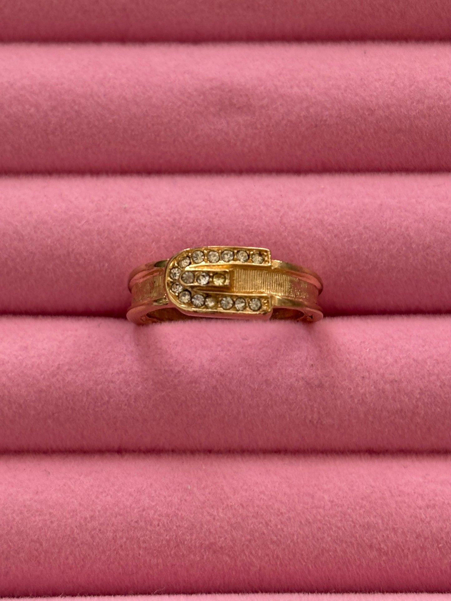 Avon Gold-Plated "Buckle Ring," 1973