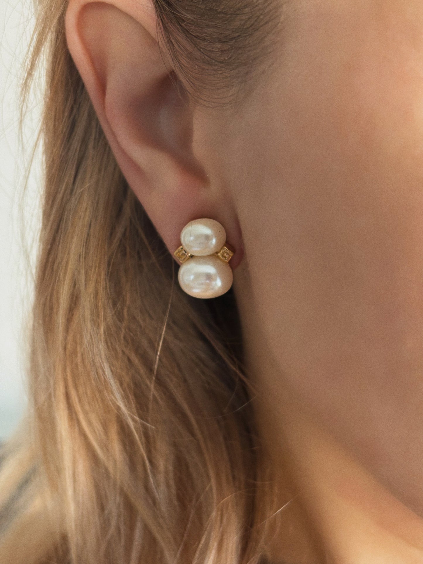 Vintage klipsy Givenchy z perłami