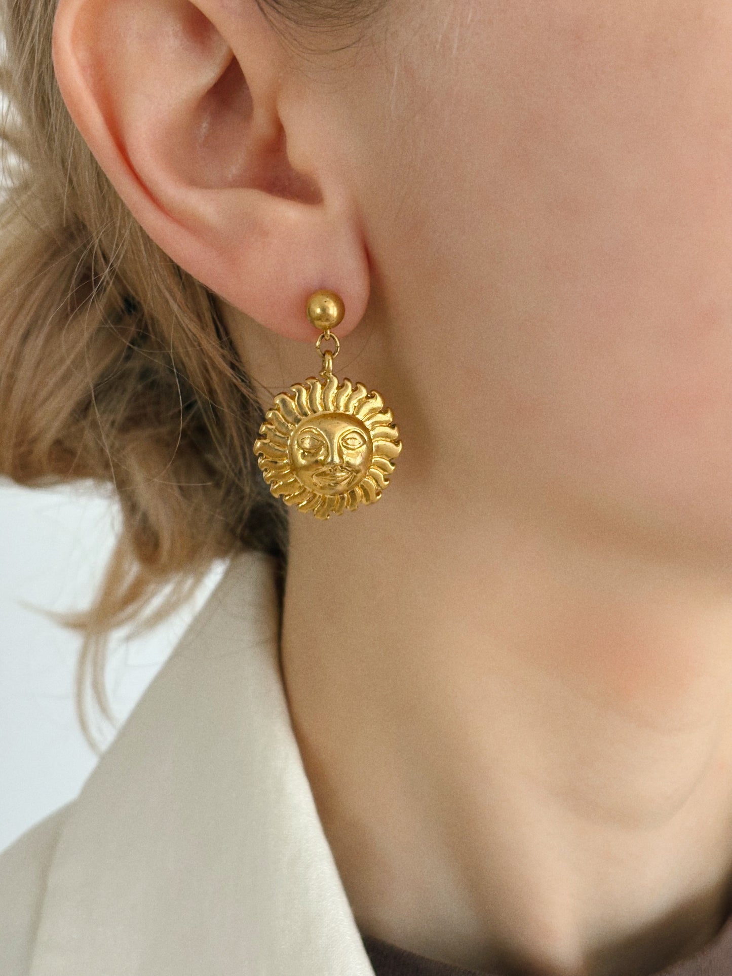 Kolczyki Napier „Słońce”,lata 1960-1970