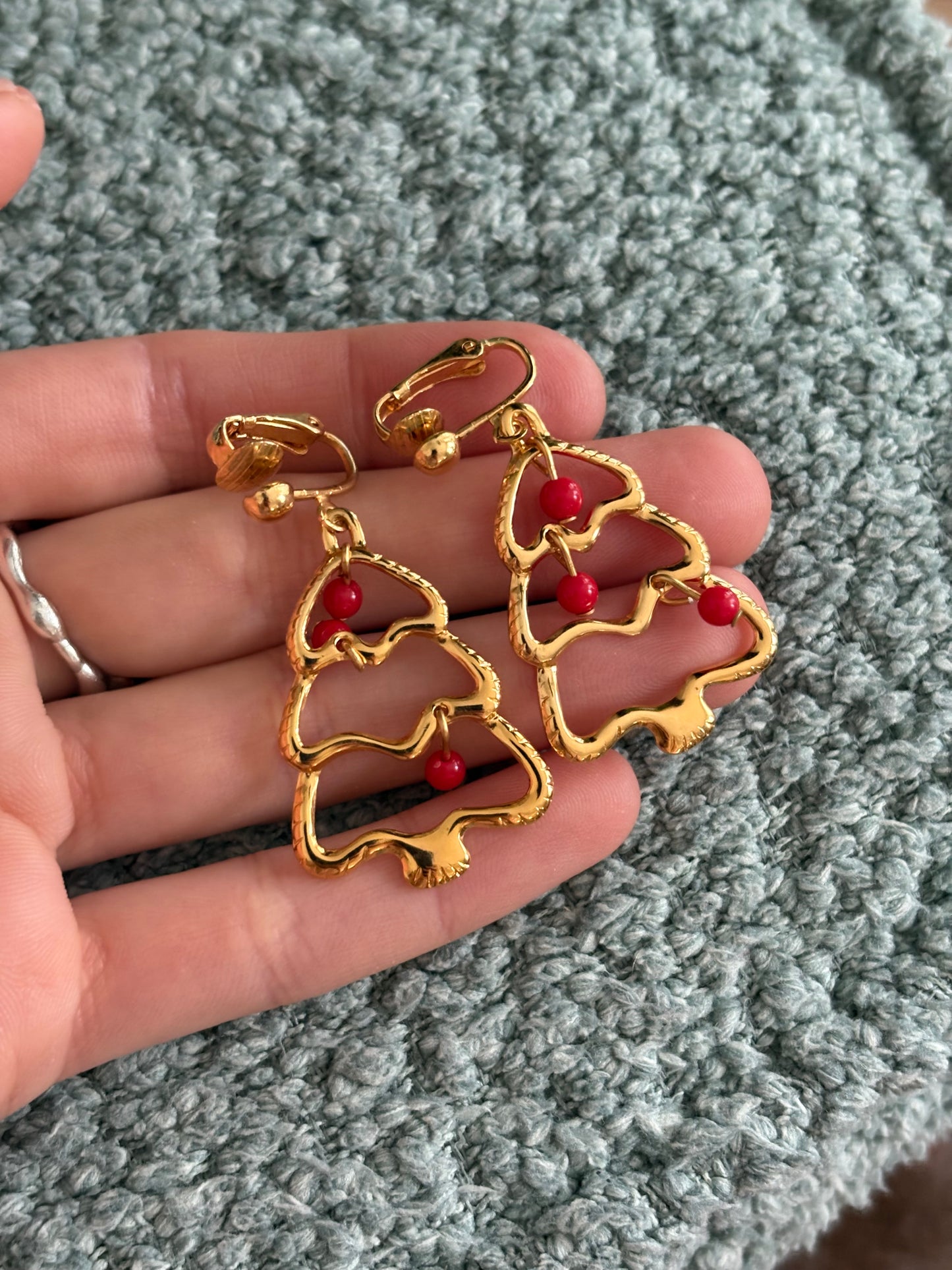 Klipsy Avon „Deck The Tree Clip Earrings” (1994)