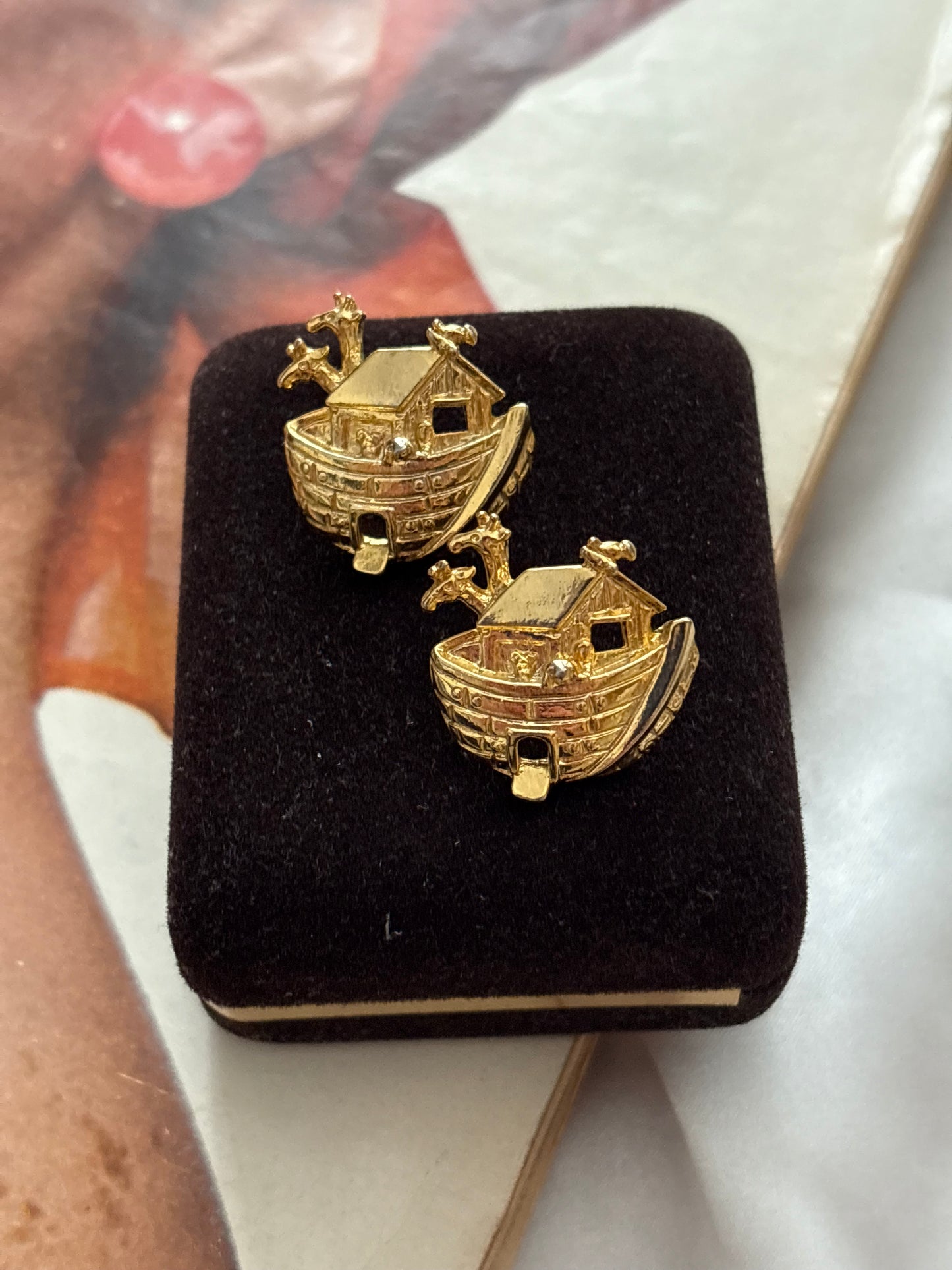 Noah's Ark shaped earrings