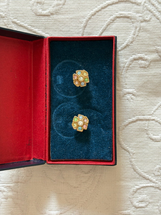Avon "Flower Facets" Earrings, 1992