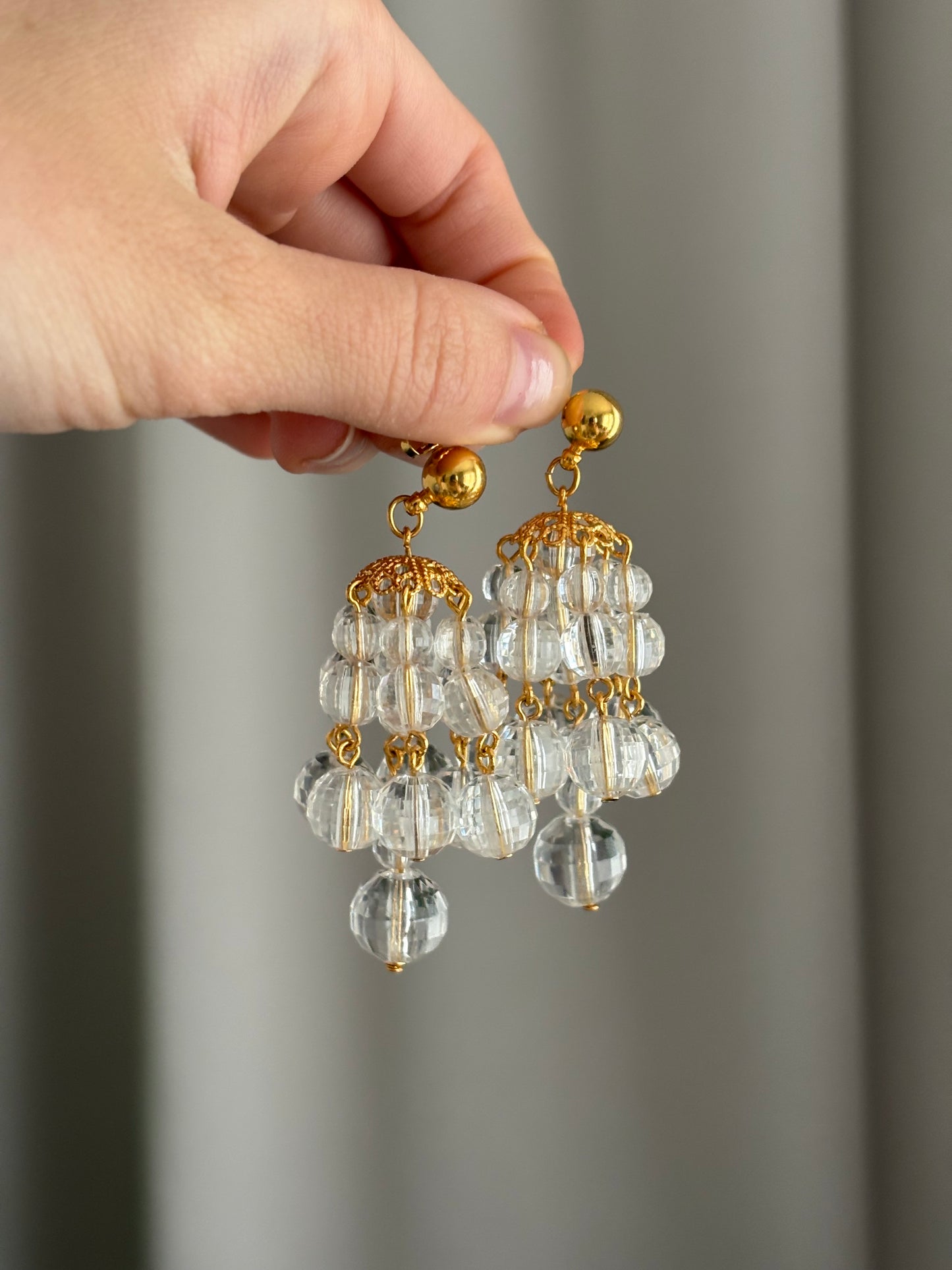 Avon "Faceted Shower" Earrings, 1992