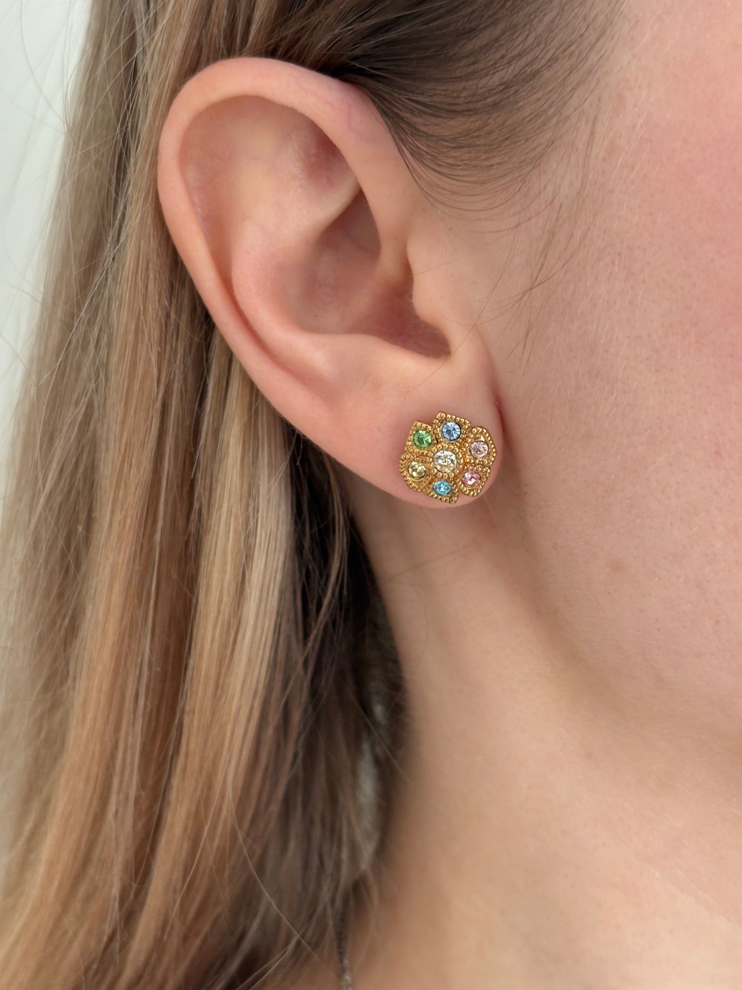 Avon "Flower Facets" Earrings, 1992