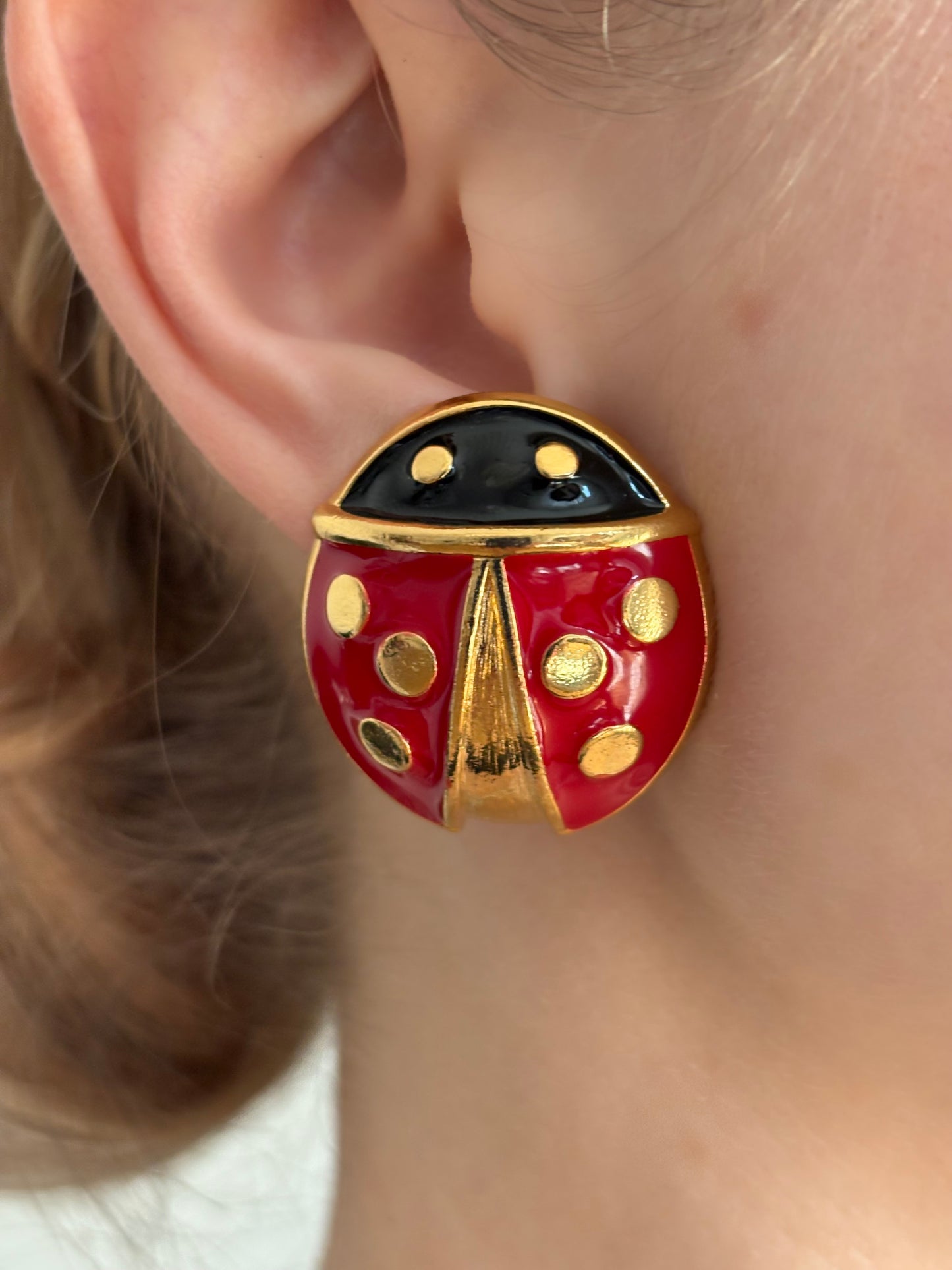 Large Avon "Lucky Ladybug" clips, 1992