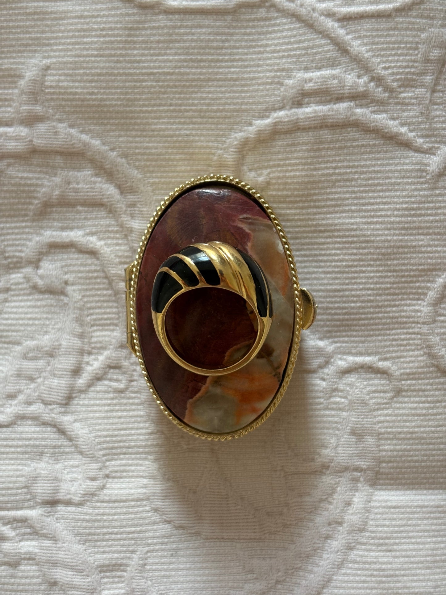 Avon enameled ring, 1980s