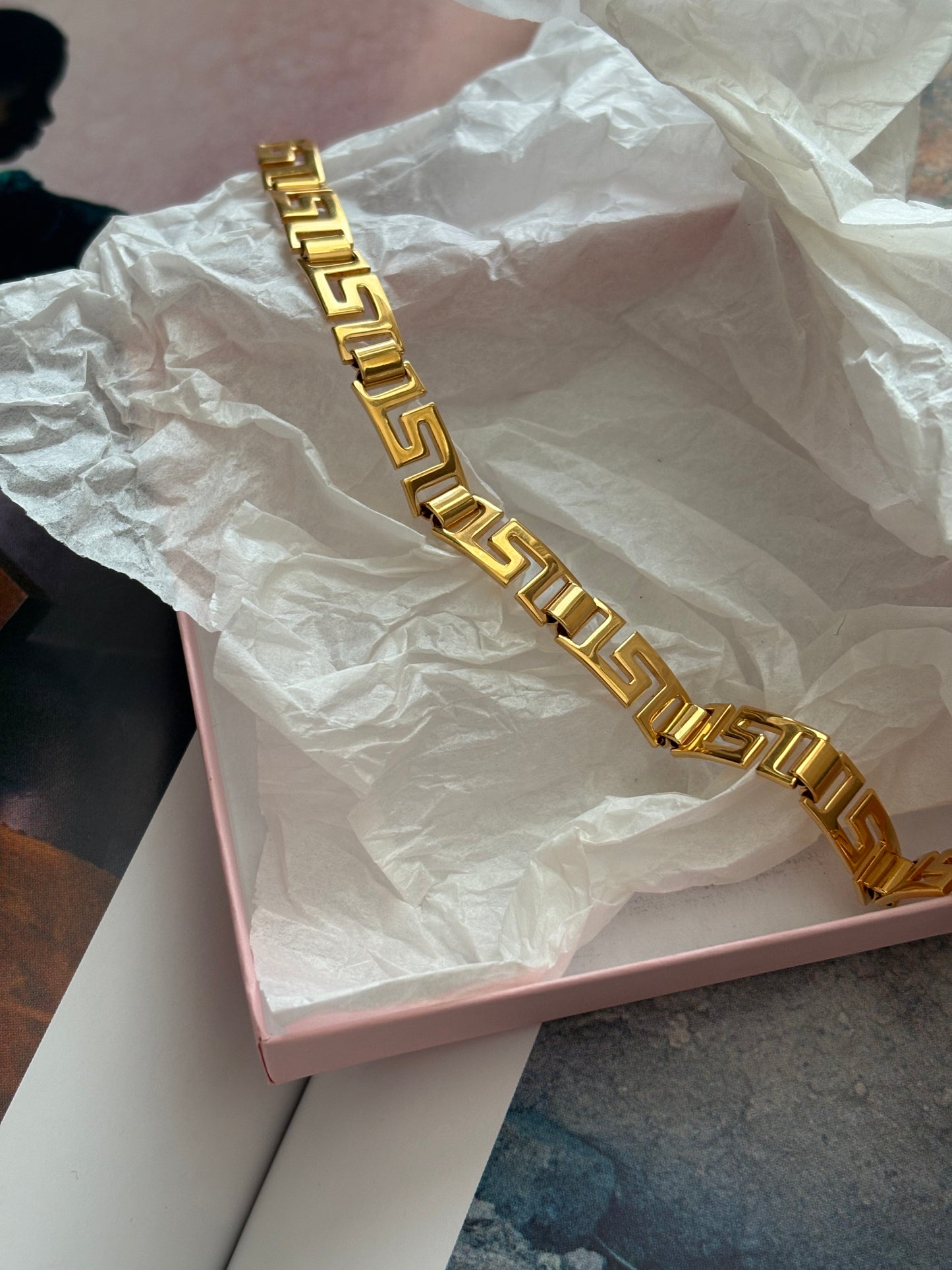 Avon bracelet with a Greek motif