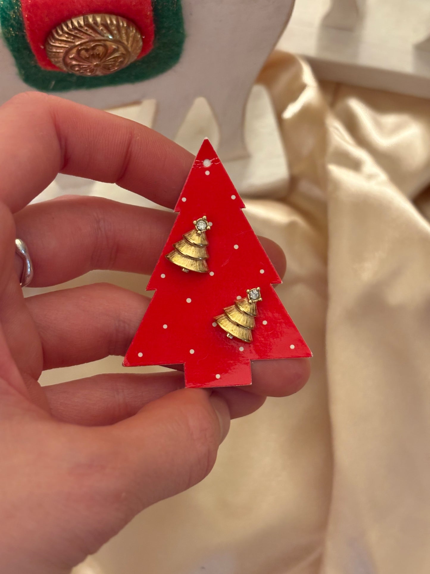 Kolczyki Avon “ Christmas Tree”,1986 rok