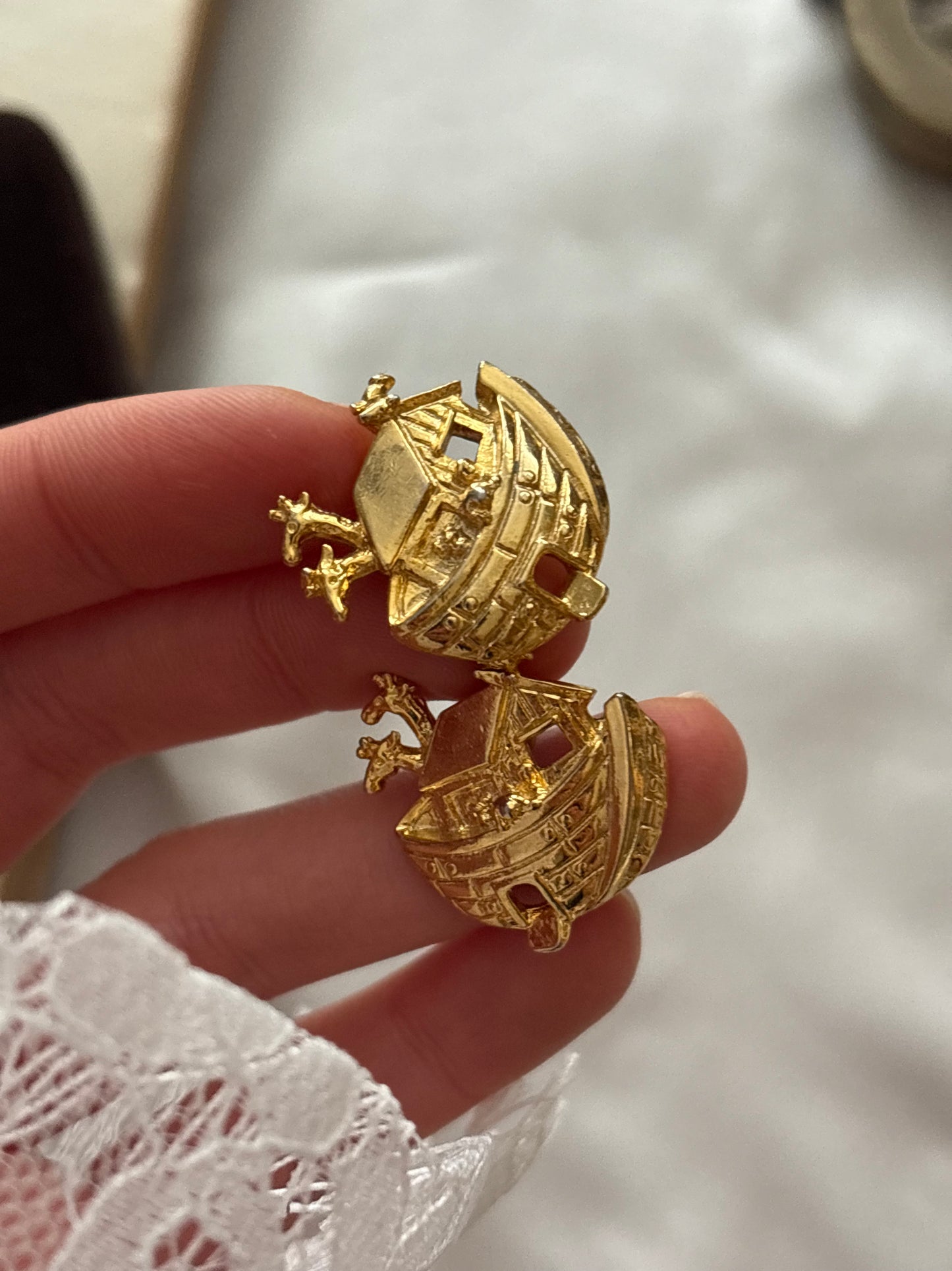 Noah's Ark shaped earrings