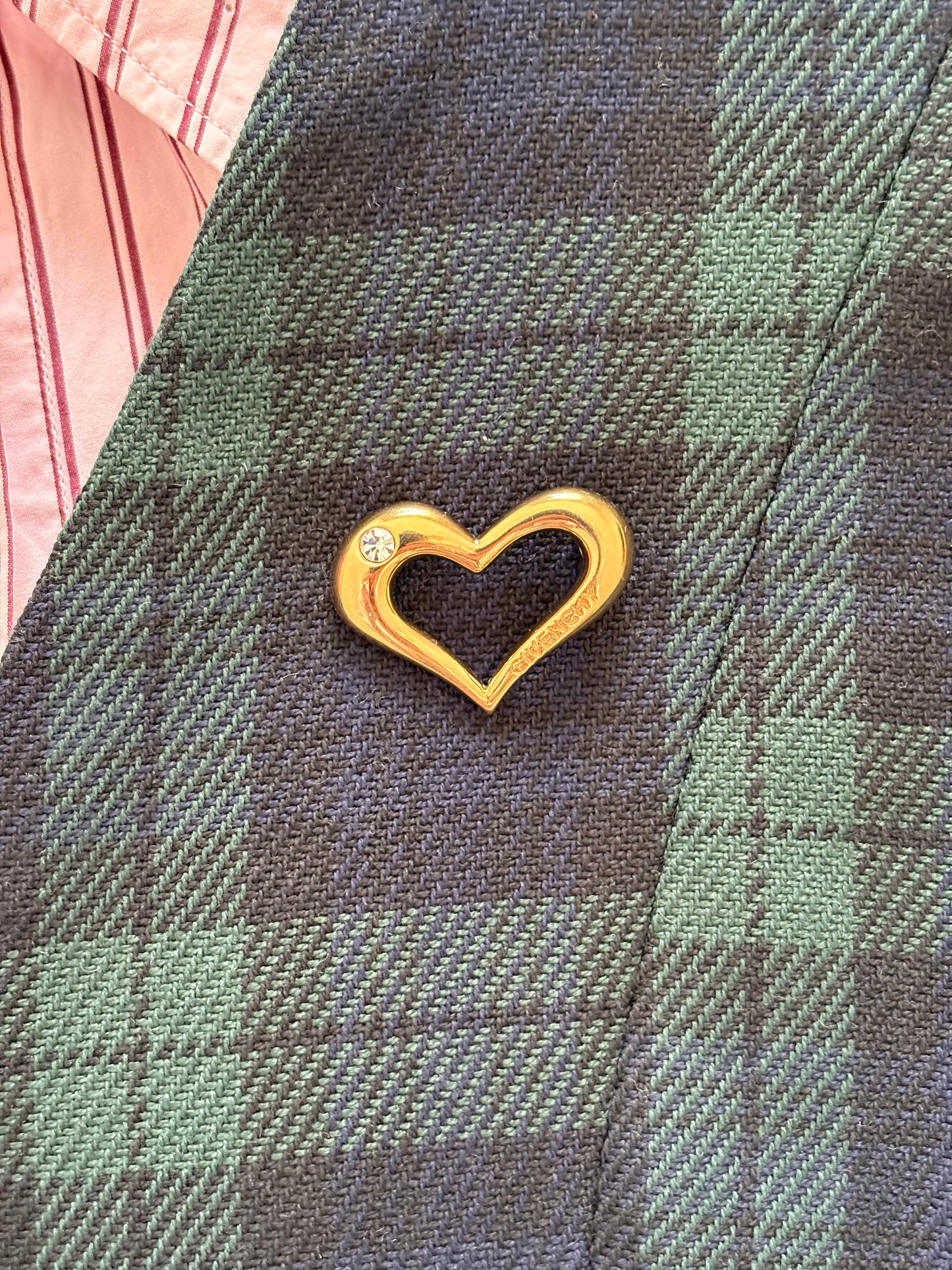 G I V E N C H Y heart-shaped brooch