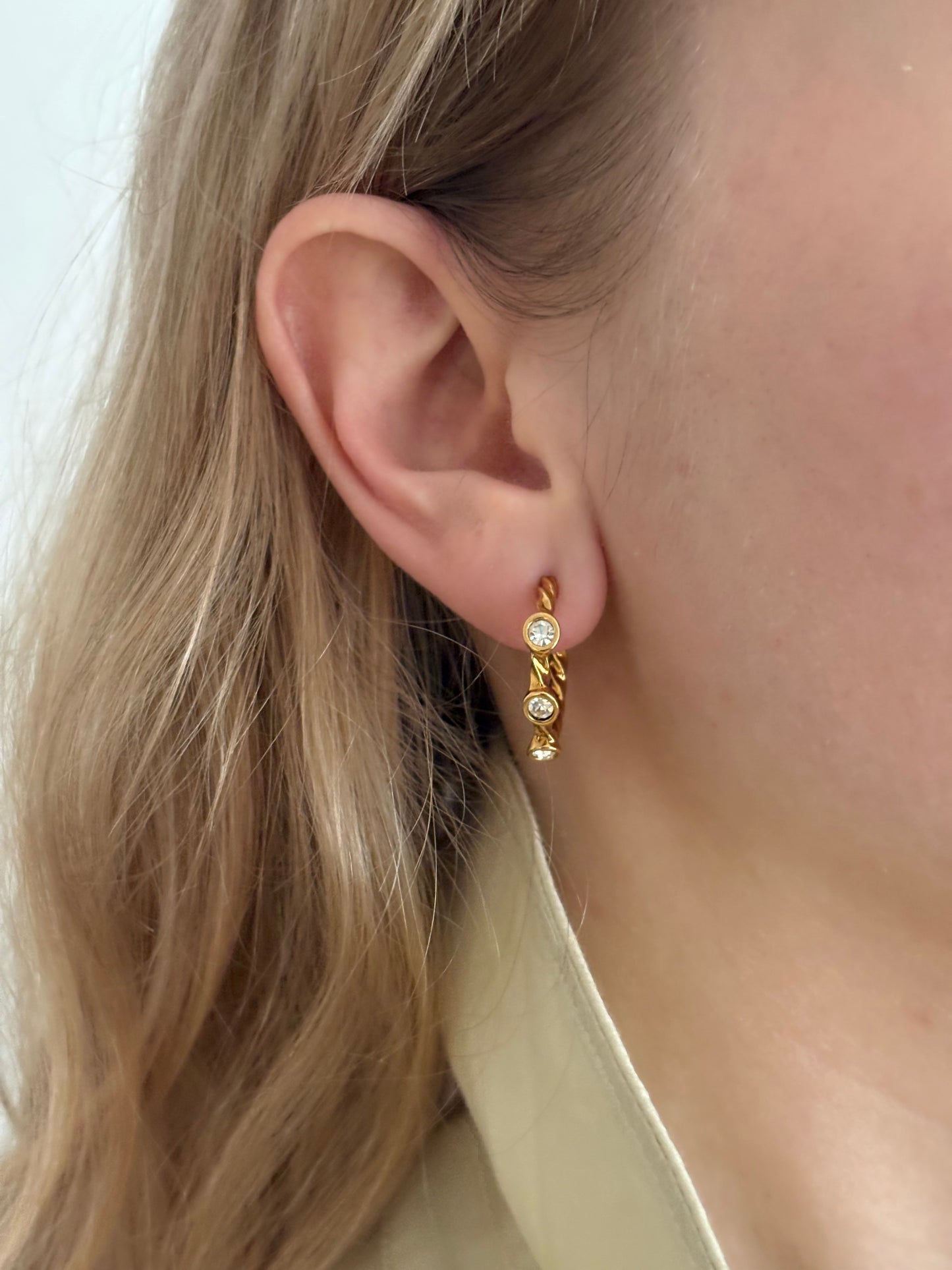 Avon "Brilliant Hoop" earrings, 1991