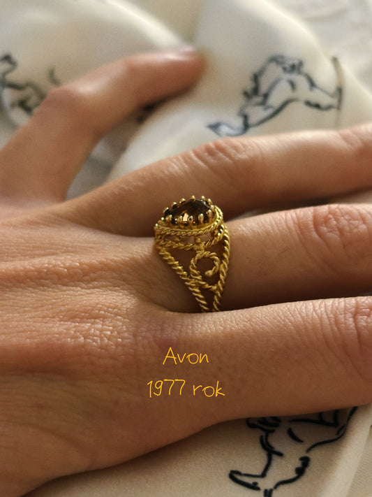 Pierścionek Avon „Smokeblaze”1977 rok