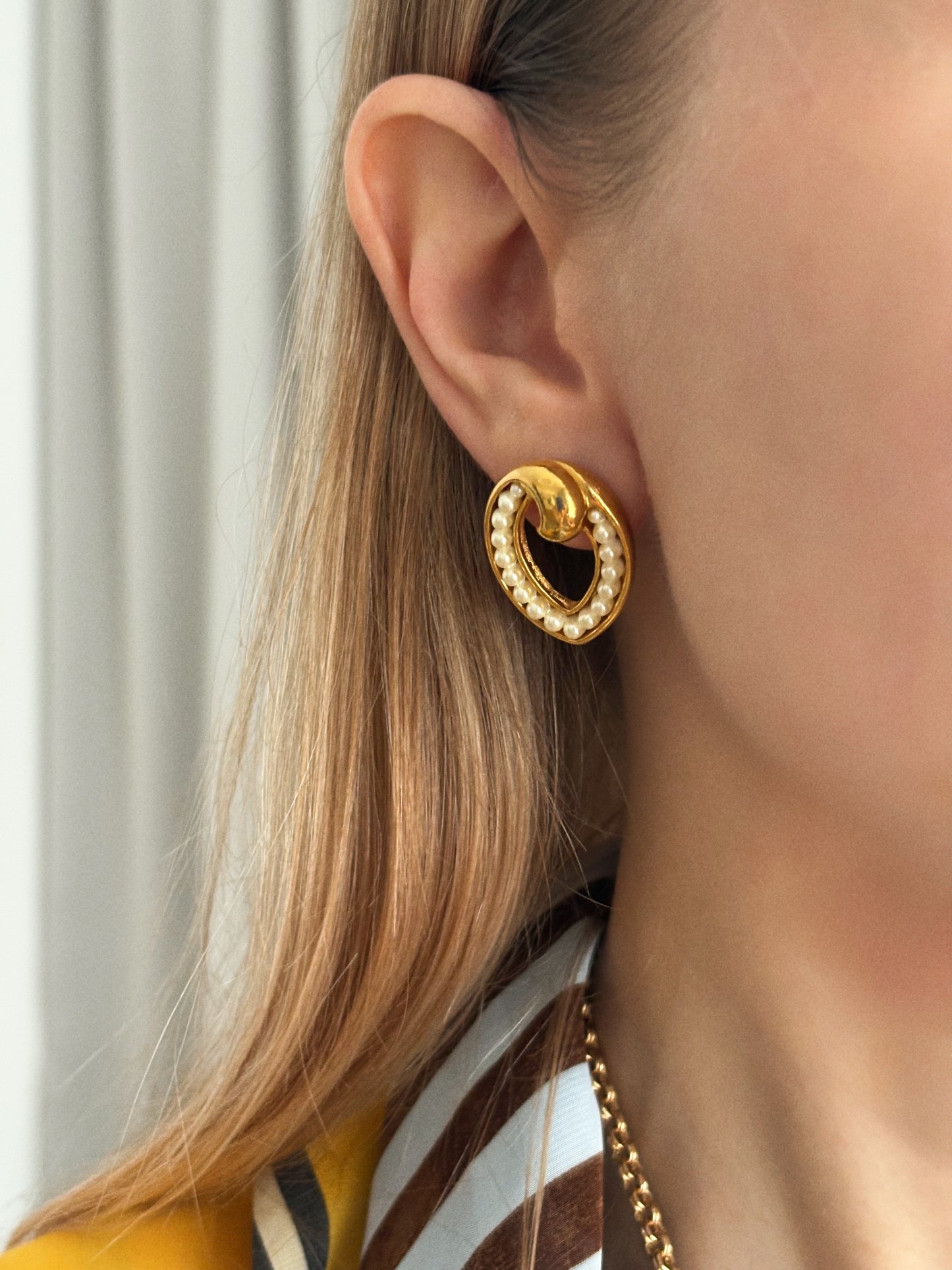 Kolczyki Avon z perełkami „Classic Style” 1991 rok