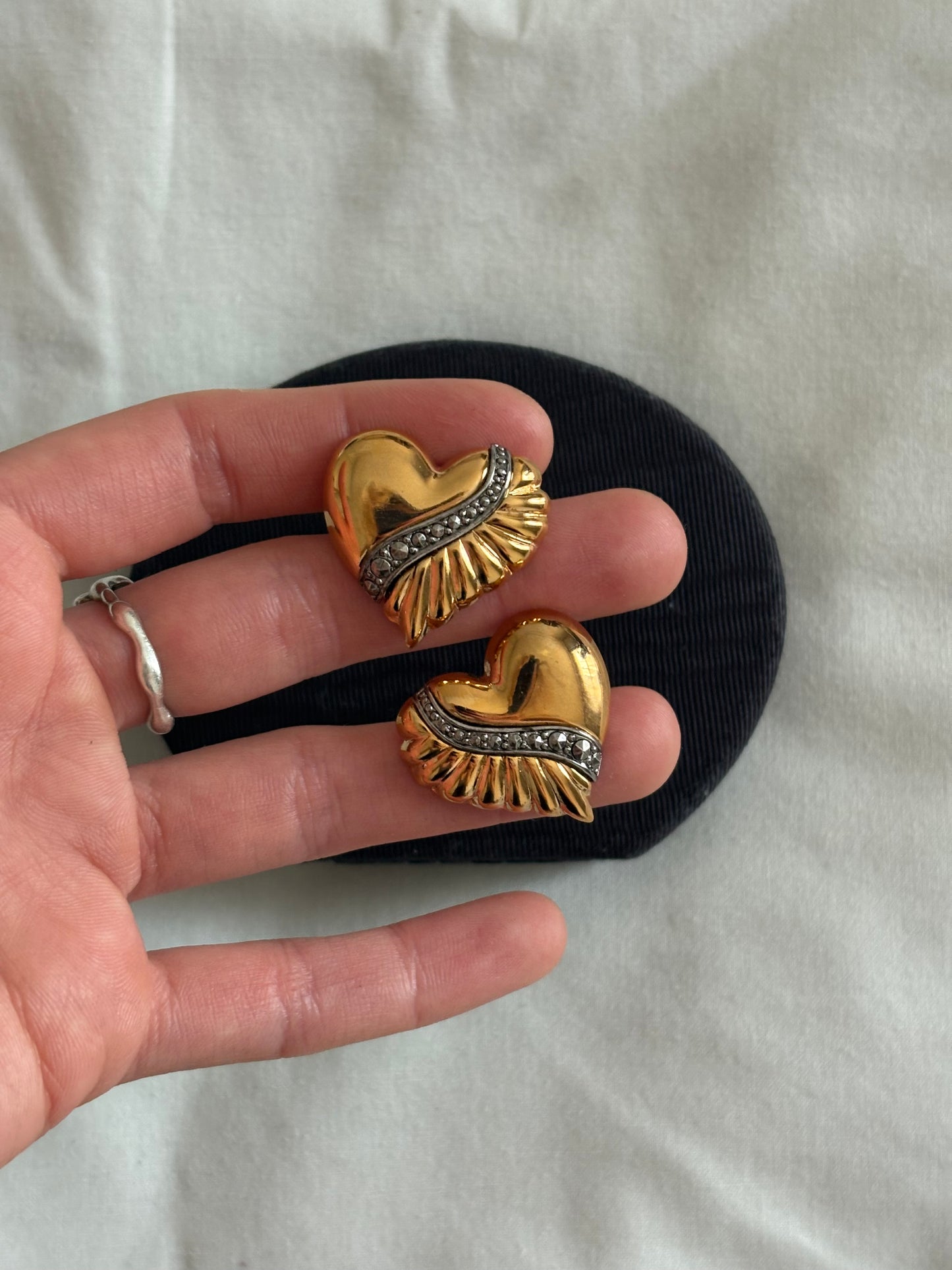 "Sparkle Heart" Earrings, 1994