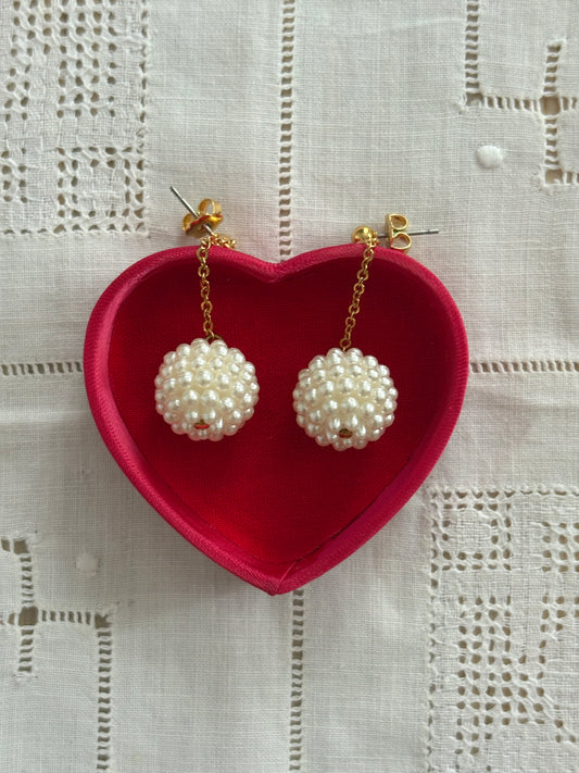 Kolczyki Avon “Snowball”,1991 rok