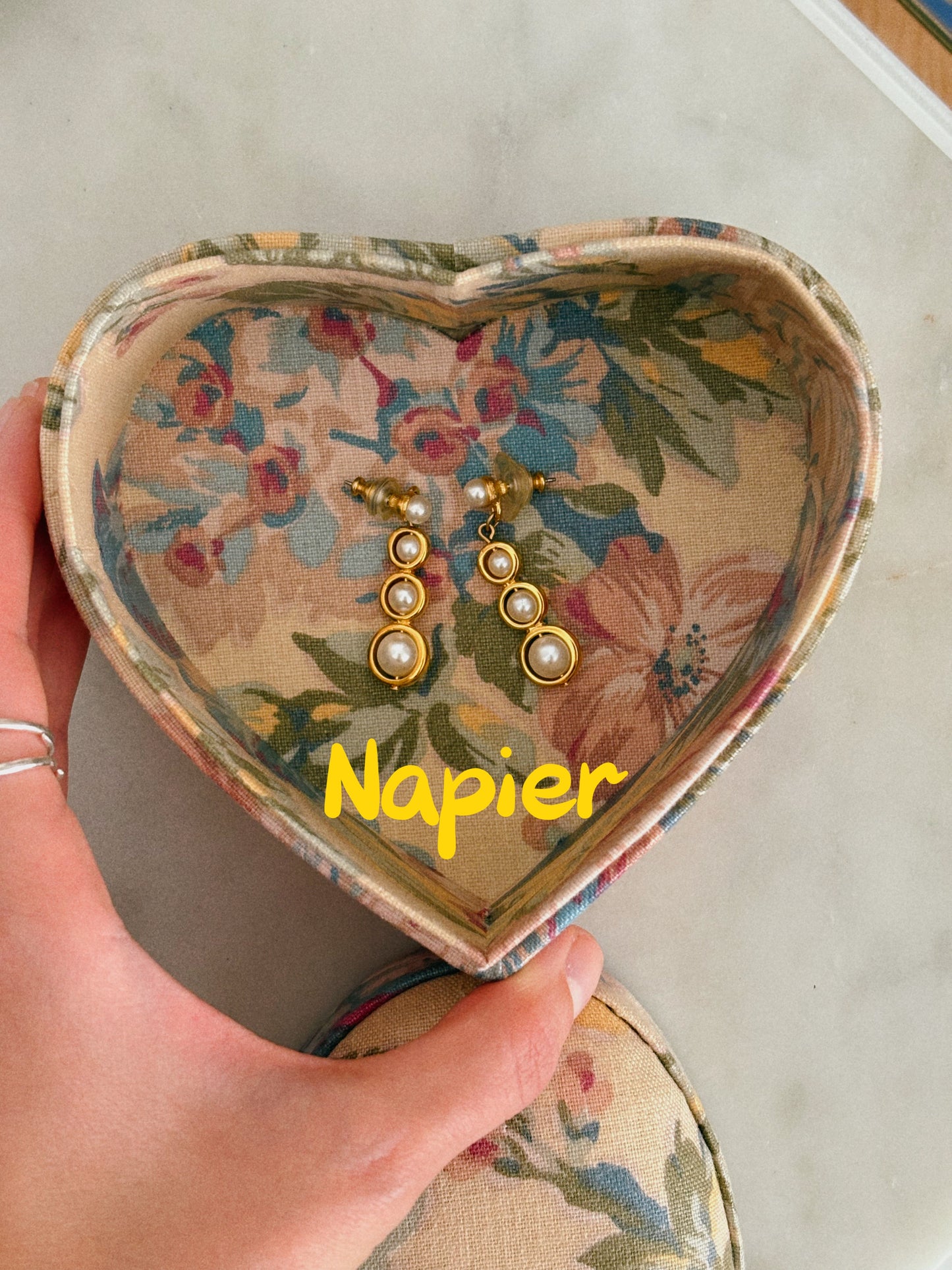 Kolczyki Napier z imitacją pereł